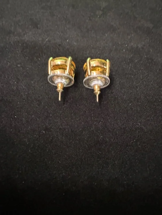 NWOT kate spade Golden Citrine-Color Faceted Stud Earrings - Picture 5 of 9